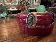 James Reid ltd Sterling silver 14k Golf belt buckle 1.25  35-37  nu    