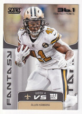 2019 PANINI SCORE FOOTBALL ALVIN KAMARA FANTASY STARS NO. FS-10 NEW ORLEANS