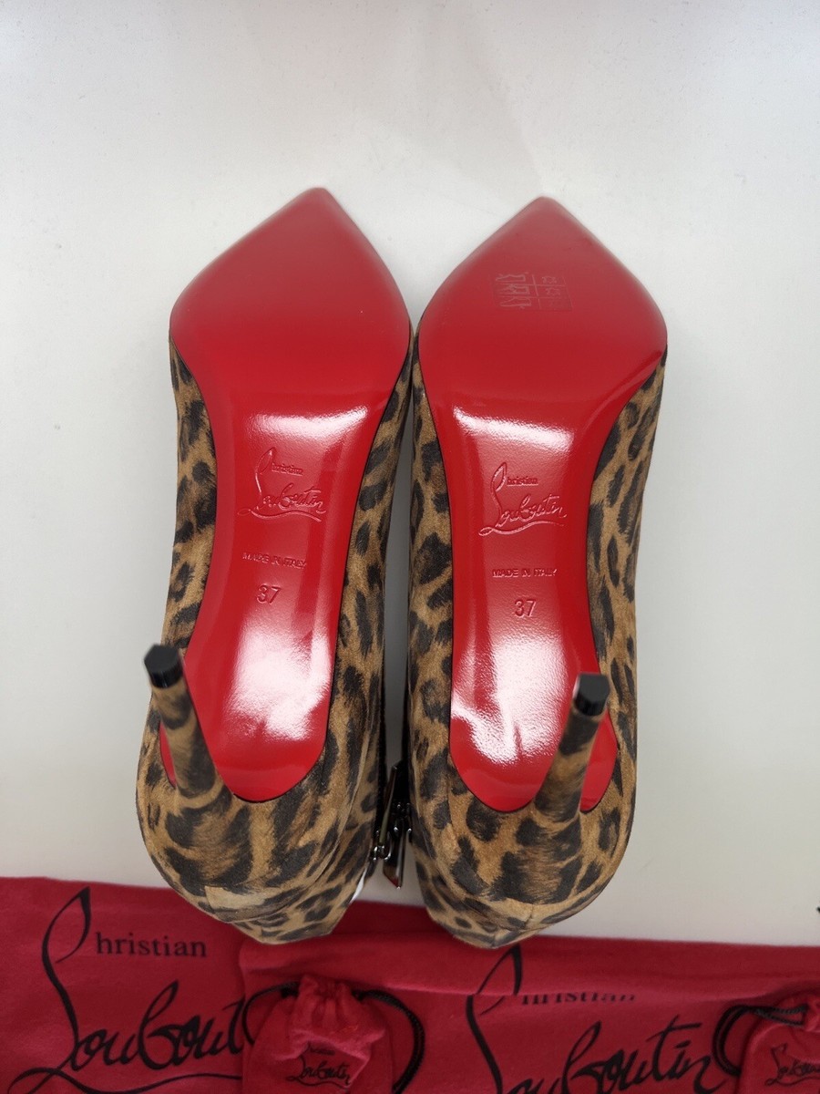 Christian Louboutin Birgikate 85mm Leopard Print Veau Velour