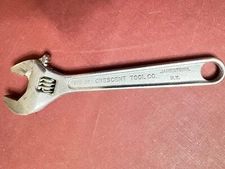 Vintage 8" Crescent Tool Co. CRESTOLOY Forged Steel, Adjustable Wrench, Made USA
