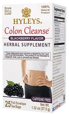 HYLEYS Colon Cleanse Tea Blackberry Flavor 25 Tea Bags 1 Pack