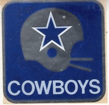 Vintage 1970s DALLAS COWBOYS Football Helmet Logo Sticker / Decal