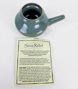 Handmade Sinus  Relief  Nasal  Pot  Made in USA Instructions 