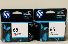 New Genuine HP 65 Color 2PK Ink Cartridges DeskJet 2620, 2621, 2622, 2624
