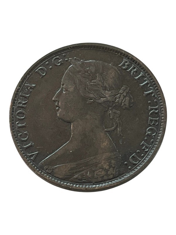 1861 Nova Scotia Canada Large ONE CENT Victoria COPPER COIN 