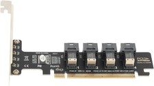 PCIE to U.2 Adapter Card, X16 4 Port NVME SFF-8643/8639...