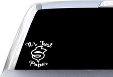 Its Just Paper - Money Sign - Window Vinyl Decal Sticker
