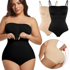 Women Plus Size Shapewear Tummy Control Bodysuit One Piece Body Suit Shaper Sexy