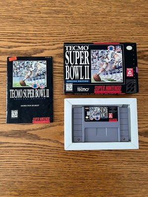 Super Nintendo SNES Authentic Tecmo Super Bowl 2 Special Edition CIB