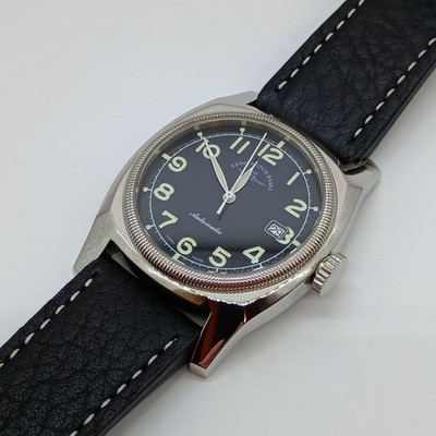 ZENO Watch Basel Retro Carre Automatic 6164-a1 Black Dial Box Papers：JPN