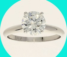 GIA Certified 1.40ct Natural Round Brilliant Diamond Solitaire Engagement Ring