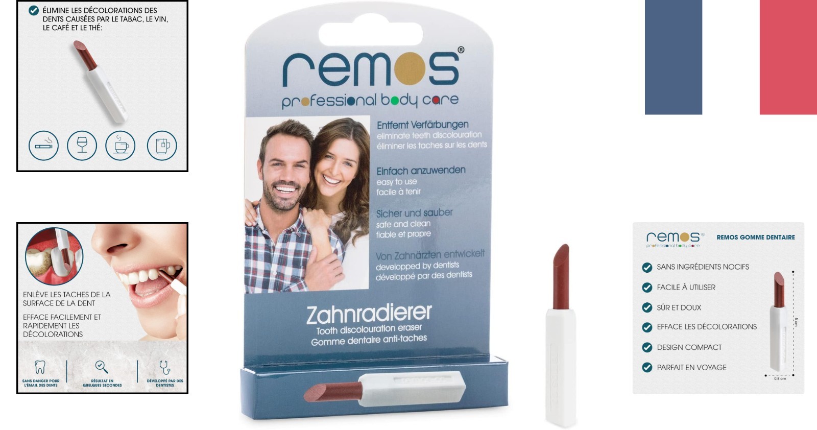 Gomme dentaire Remos éclaircissante pour un sourire éclatant au quotidien