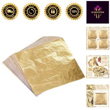 Gold Foil Art Sheets - 100 Pcs of 5.5" x 5.5" Imitation Gold for All Crafts