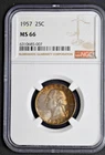 1957 Washington Quater NGC MS66