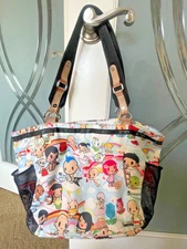 Tokidoki LeSportsac Paradiso Print Tote Bag, Rare Cute Y2K Purse Handbag,