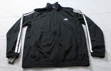 Adidas Women's Dayready Full Zip Athletic Tracktop EH6 Black/White Large NWT