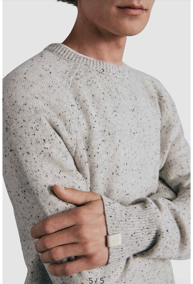 Rag & Bone Men Harlow Donegal Cashmere-blend Crewneck Sweater, Small - Image 2 of 4