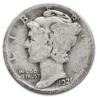 1921 Mercury Dime Good
