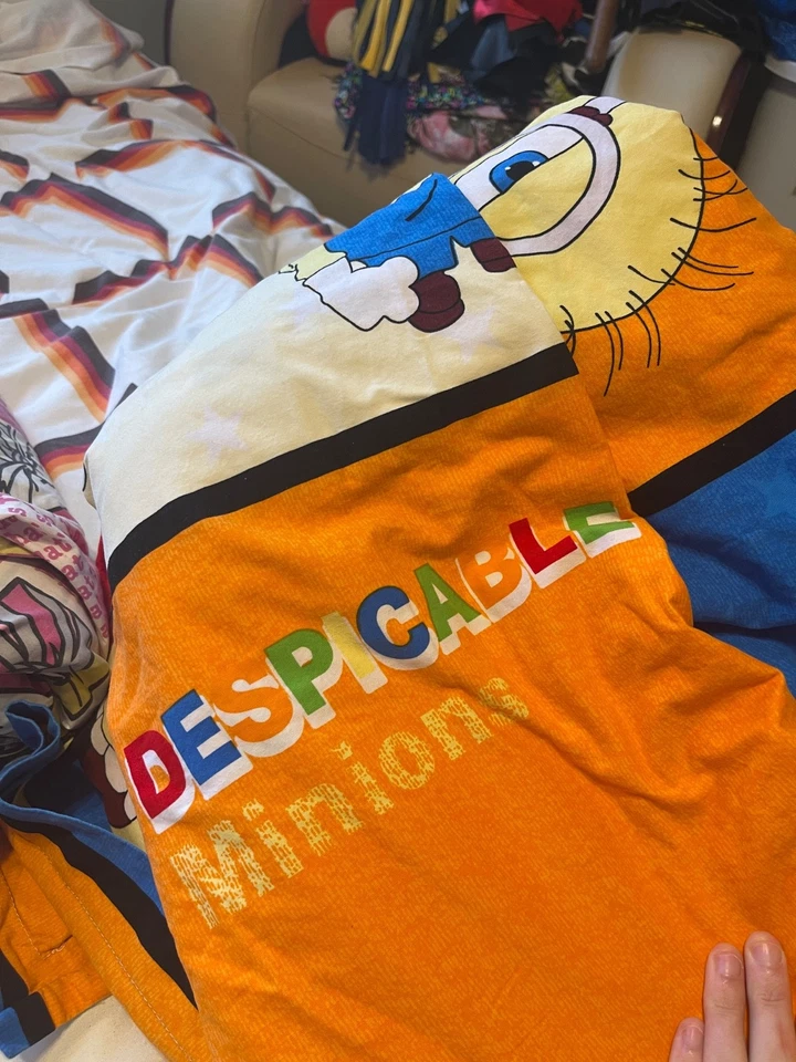 ¡Hecho a mano! Juego de funda nórdica Minions / Despicable Me Twin con 2 fundas de almohada + falda Foto 4 de 4