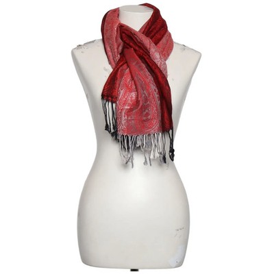 Kitz4You, Sommerschal, Damen, Rot/Grau, 174 cm, 72 #Qh3