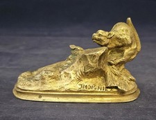 Bronze  animalier Chat signé Jules MOIGNIEZ. 19 ème 