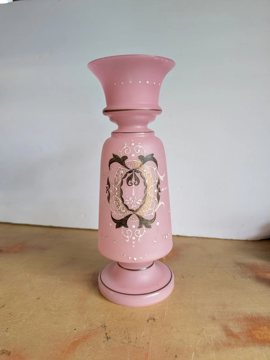 Glass Pink Collectible 1850-1899 Time Period Manufactured Vases