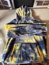 Dog Hoodies Lot Of 2 Spark Paws Dog Hoodie Tye-Dye Blue & Green Sweater Hoodie L