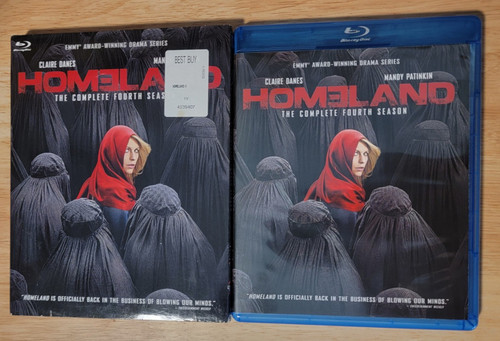 Homeland: The Complete Fourth Season (Blu-ray Disc, 3-Disc Set) with slipcover