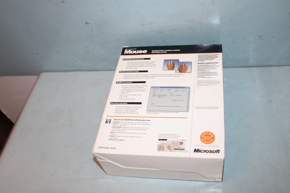 RARE Microsoft Mouse HRD 2.0 Windows 95 BUS EN 3H "NEW IN BOX" - Image 2 of 4