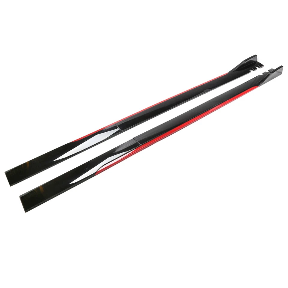86.6" Side Skirt Extension Lip Rocker Panel Red line For Ford Fusion 2006-2020 - Image 3 of 4