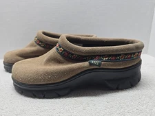 Daniel Green Mule Clogs 53430 Womens SIZE 6 Slip On Embroidered Brown 