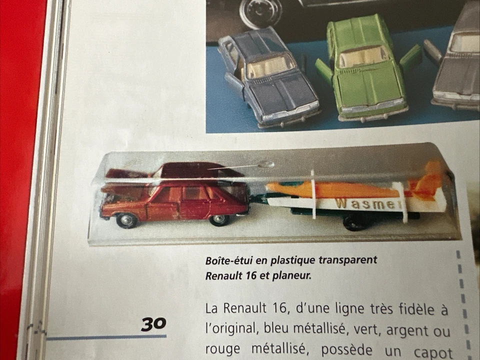 Jouet Ancien Majorette Renault 16 Rouge Métallisé Coffret Planeur 221 - Photo 2/4