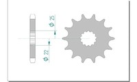 Ritzel 15-ZäHne 530-Teilung FüR Suzuki GSX 750 ES Halbverkleidung Bj. 1983-1986