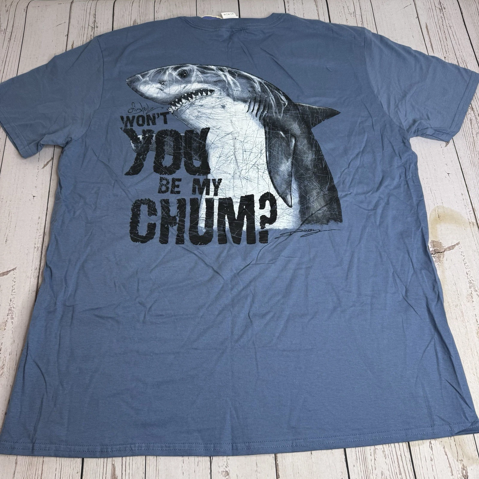 Ofishulz by Steve Diossy Fishing Shirt Short Sleeve Pocket Tee Mens XL Shark
Opens in a new window o