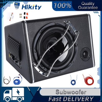 10 ZOLL Kofferraum Subwoofer 3800 Watt Bass + Verstärker + Kabelset KFZ Aktivsub