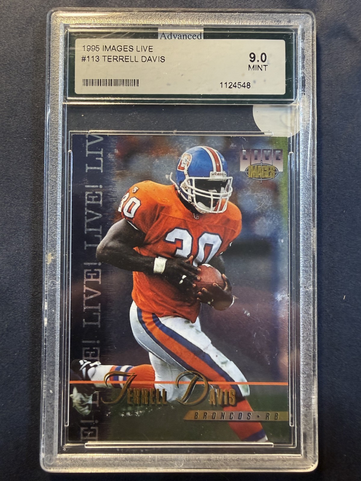 1995 Classic Images Limited #113 Live Terrell Davis (RC) Advanged 9 MINT G11