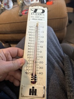 antique advertising thermometer Doerr’s Of Larned IH International Harvester