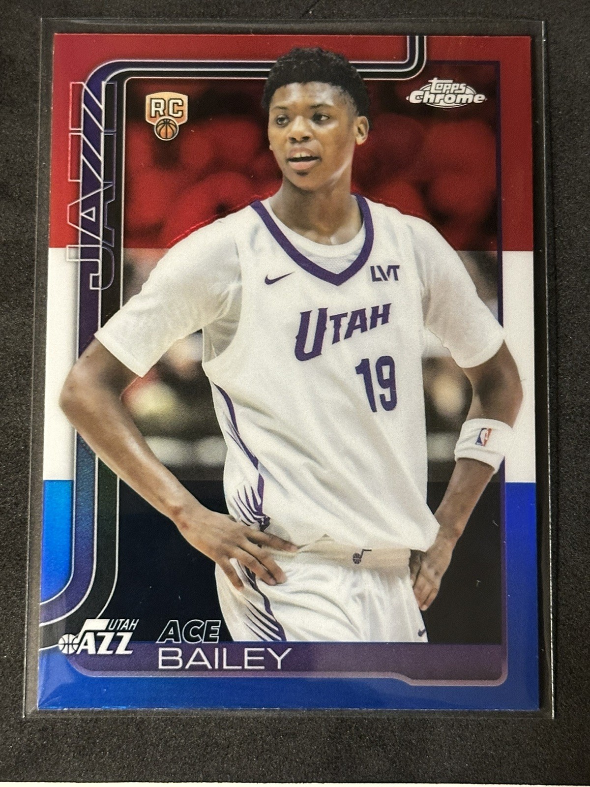 2025-26 Topps Chrome - Ace Bailey #255 Red White & Blue Refractor (RC)
