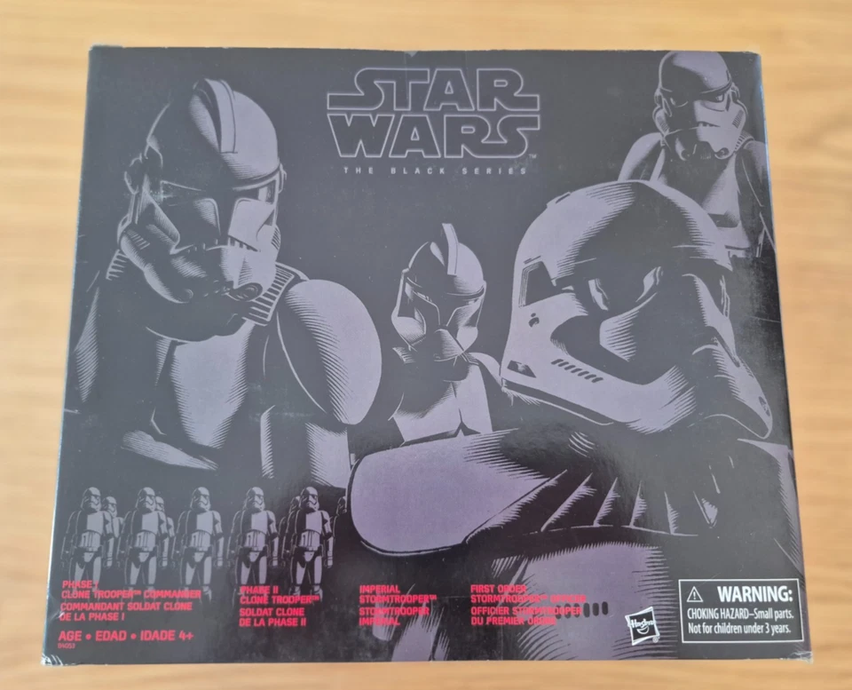 HASBRO STAR WARS ЧЕРНАЯ СЕРИЯ КЛОН СОЛДАТ И ШТУРМОВИК 4 УПАКОВКИ B4053 НОВЫЙ - Изображение 2 из 4