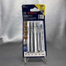 Bosch T501 T-Shank Wood/Metal Jig Saw Blade Set Assorted TPI 5PC Replacement New