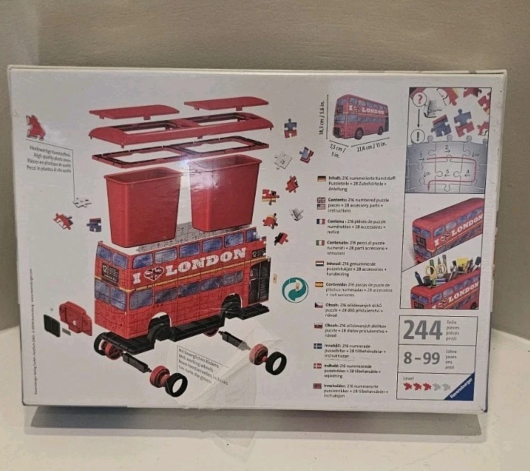 Rompecabezas 3D Ravensburger autobús Londres 244 piezas Foto 2 de 4