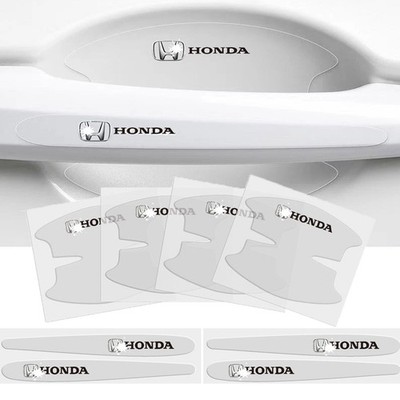 8PCS Invisible Car Door Handle Scratches Sticker Protector Film Decals For Honda