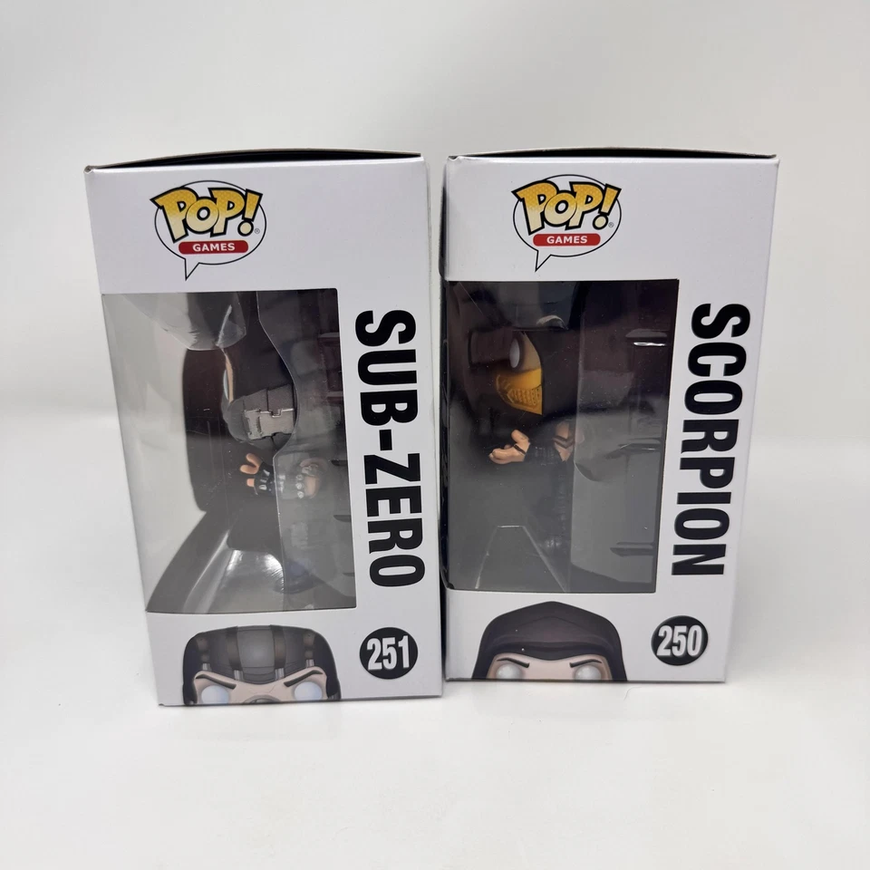 Виниловые фигурки FUNKO POP Games Mortal Kombat X Sub-Zero и Scorpion новые в коробке - Изображение 2 из 4