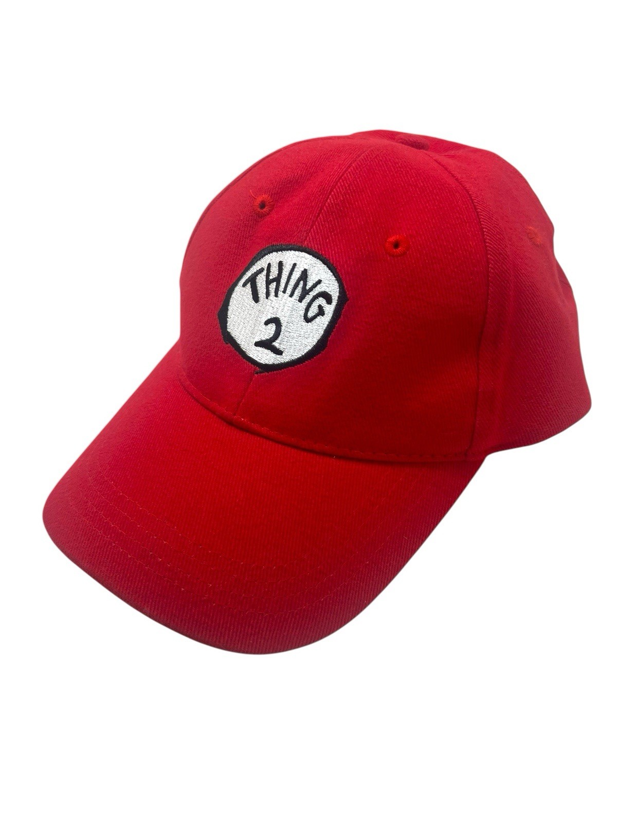Thing 2 Adjustable Strapback Hat Red One Size Emb… - image 3