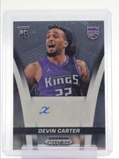 DEVIN CARTER 2024-25 PANINI PRIZM BLACK FLASHBACK ROOKIE KINGS RC AUTO Q6846