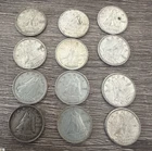 Lot of 12 Canadian Silver Dimes – 1939-1965 – 80% Silver