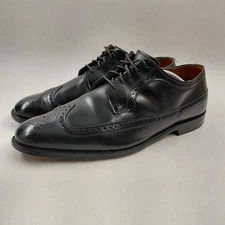 Allen Edmonds Leiden 1990 Black Leather Wingtip Oxford Shoes Mens US 12 3E