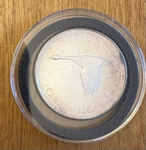 BU 1967 Canada Silver One Dollar Canadian Silver $1 Goose Coin! Toning