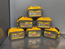  LOT OF 6 DEWALT DCB609 20V 60V FLEX VOLT 9.0 AH BATTERY - FOR PARTS 