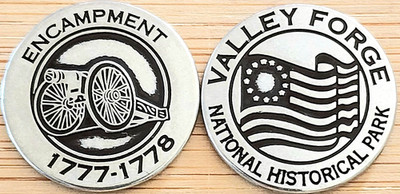 VALLEY FORGE NATIONAL HISTORICAL PARK   ENCAMPMENT  CANNON TOKEN - PENNSYLVANIA